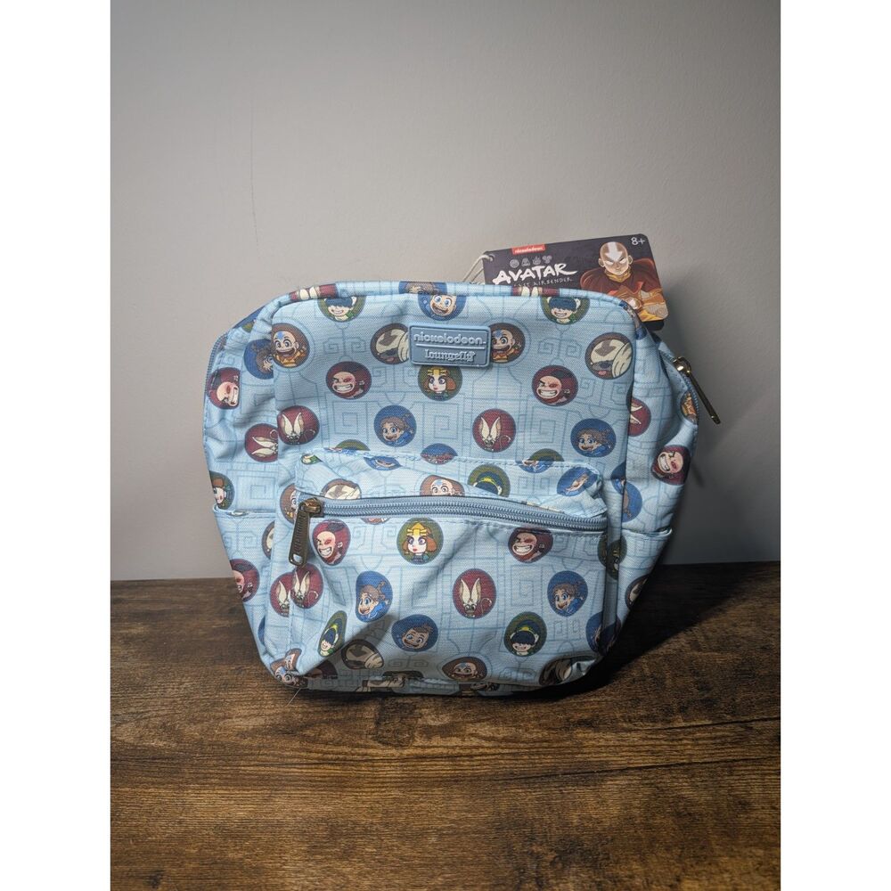 Loungefly Avatar The Last Airbender Mini Backpack Nickelodeon AOP Blue NWT